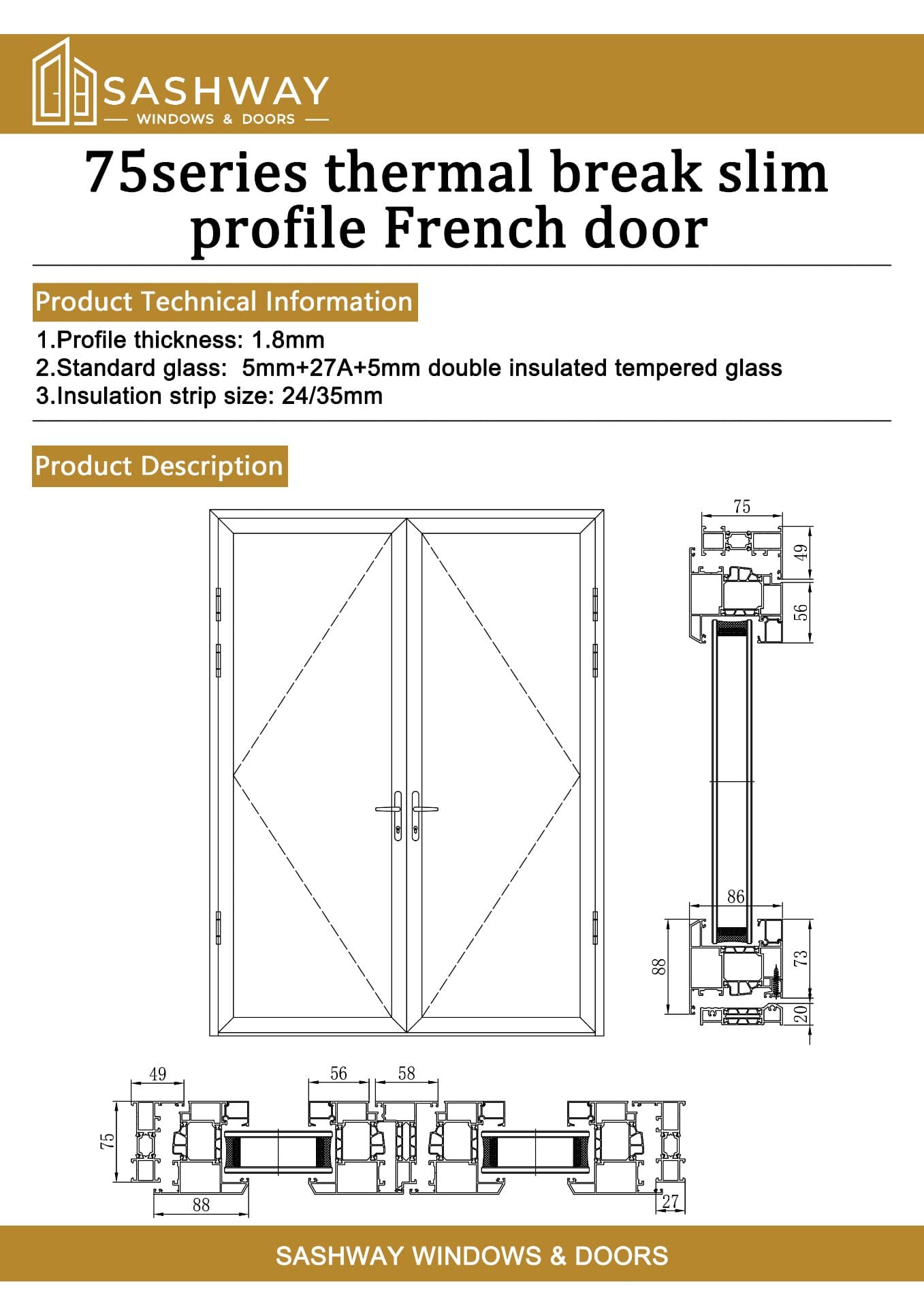 Arc French Casement Door